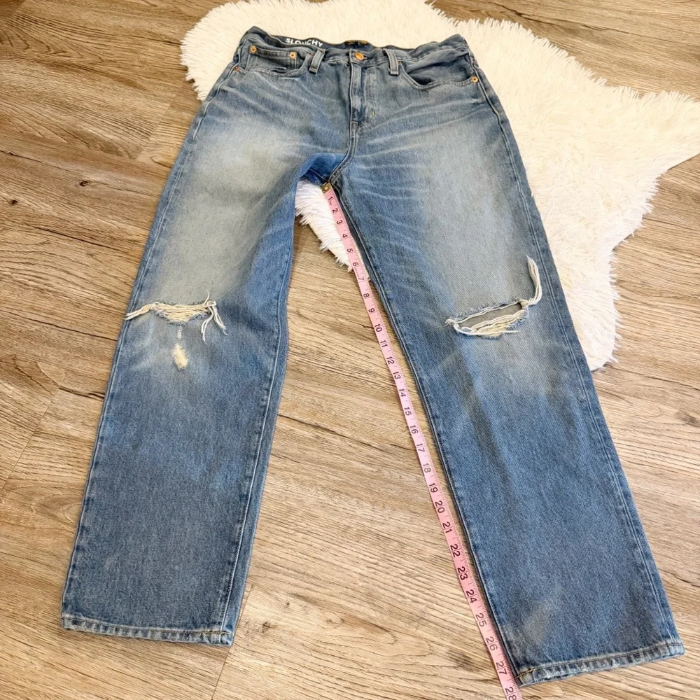J Crew Slouchy Boyfriend Jeans 28 90s Distressed Medium Wash Spring Capsule